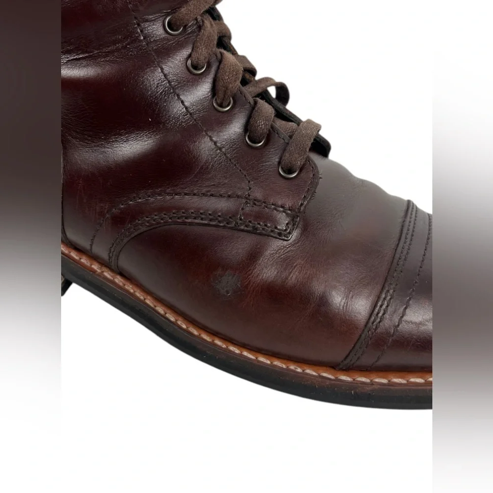 Thursday Boot Company Mens Captain Boots Brown Leather Lace Up Size US 11.5
